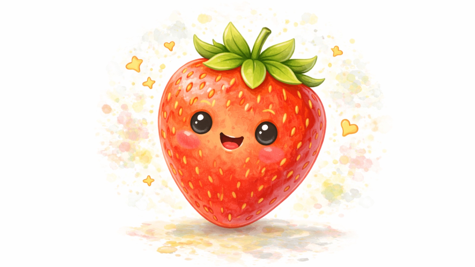 Bright red strawberries in a bowl with a few scattered on a white surface