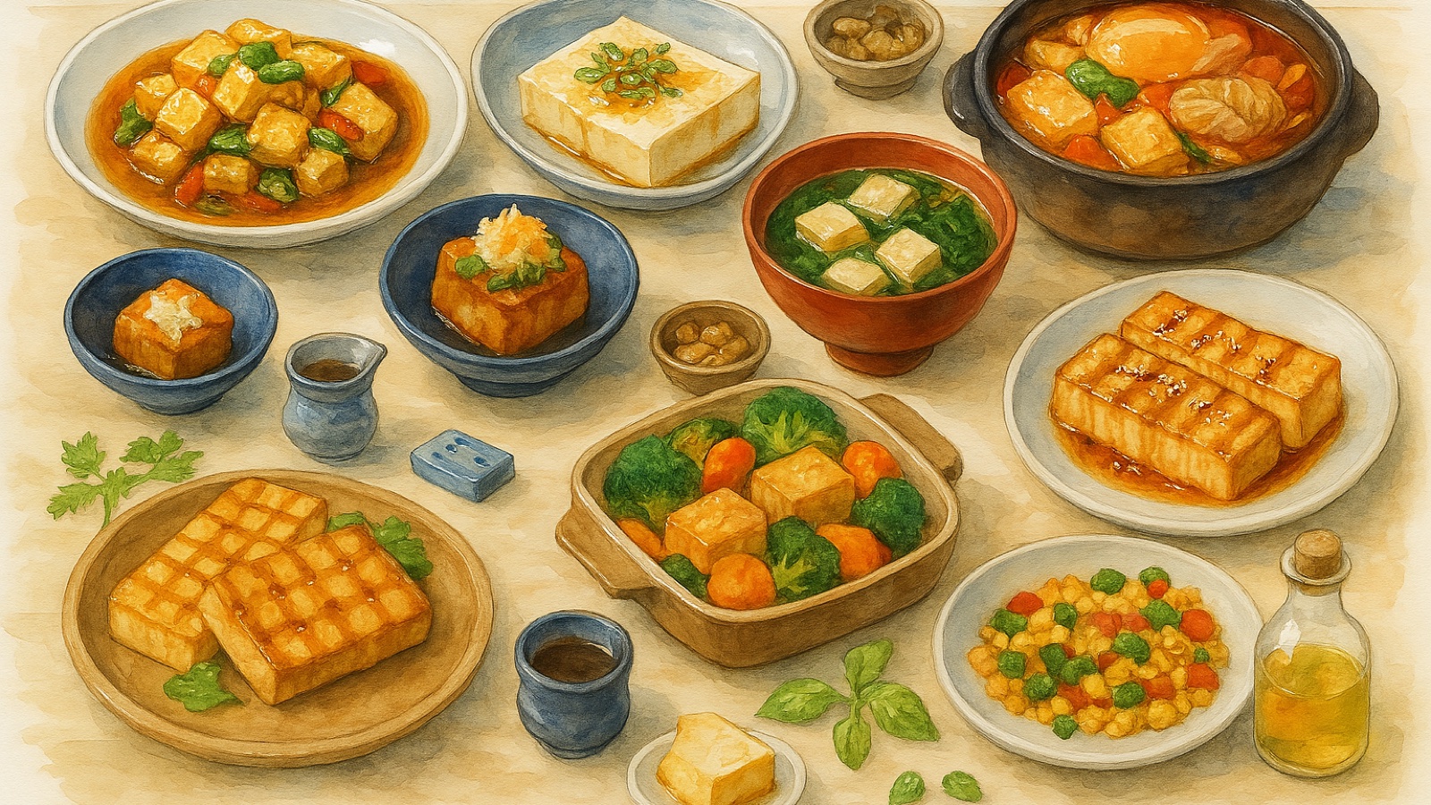 Colorful Easter-themed tofu dish plated as a spring protein alternative