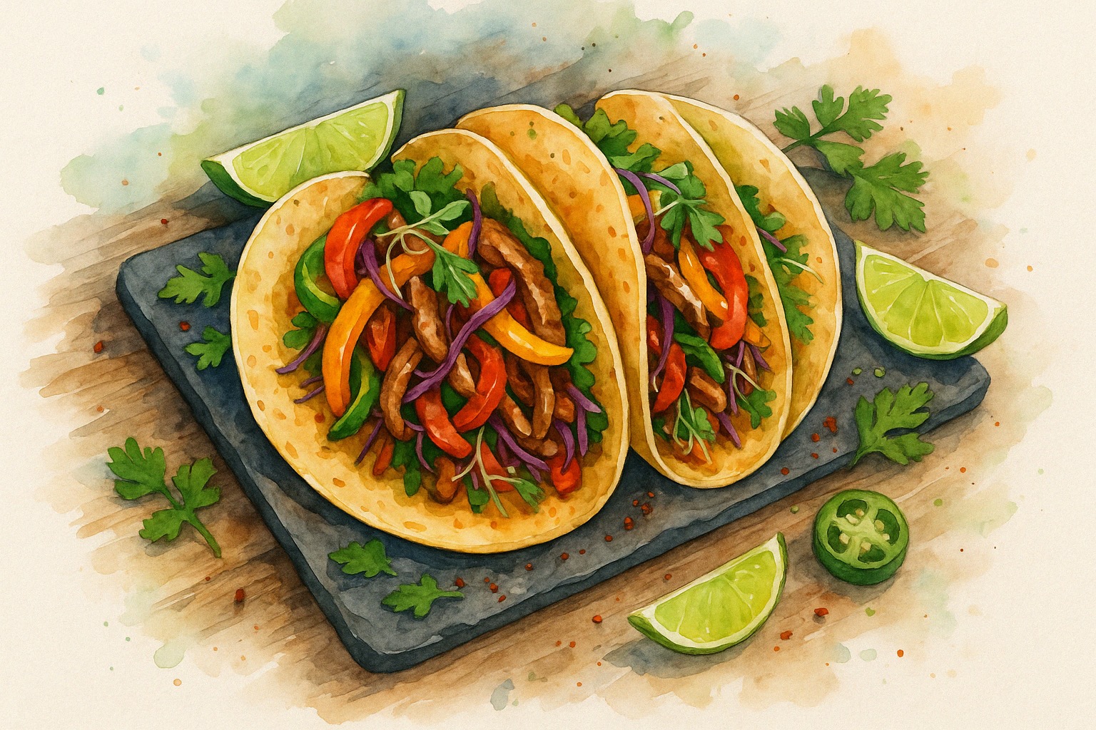 Festive tacos with fresh toppings for a healthier Cinco de Mayo spread