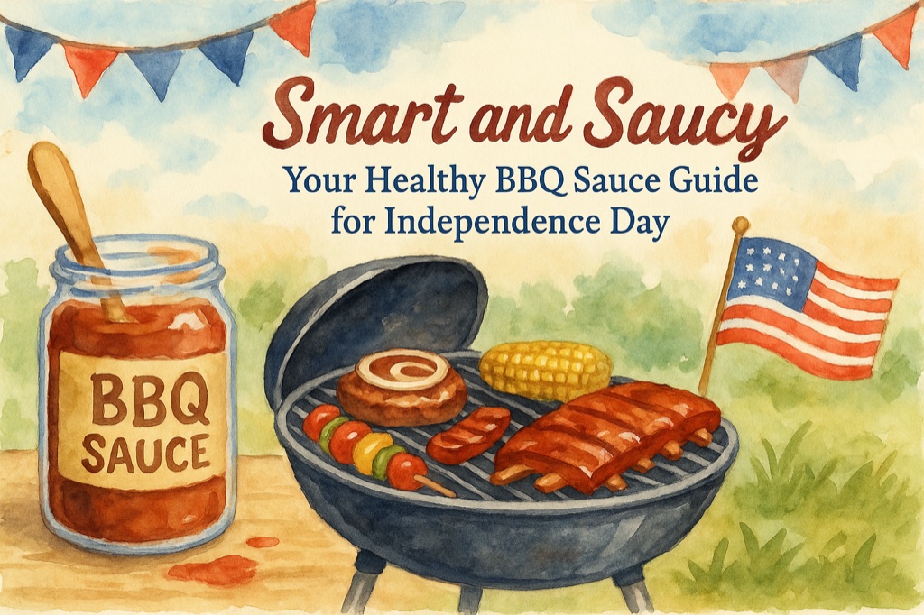 Independence Day barbecue celebration with healthy BBQ sauce