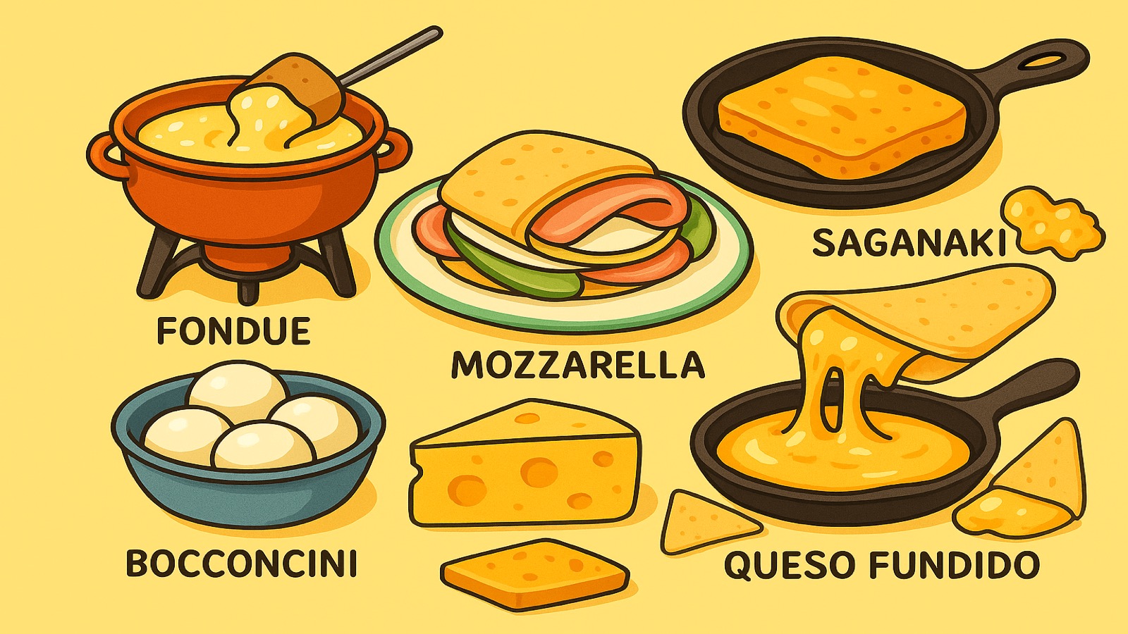 Global cheesy dishes from fondue to halloumi and queso